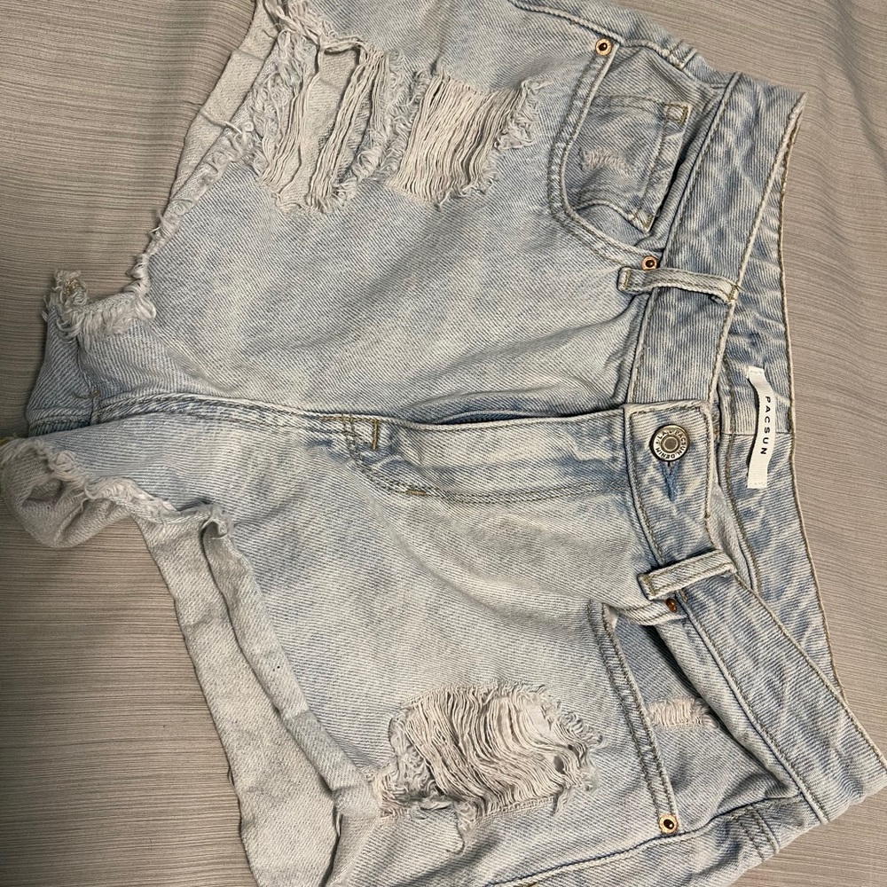 PACSUN high rise festival denim shorts